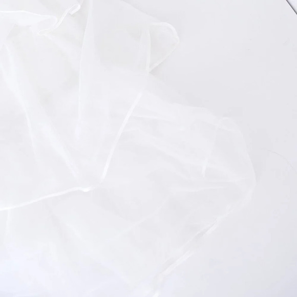 Jonathan Simkhai White Benton Tulle Plisse Midi Tulle Plisse Dress  4 - Picture 6 of 12